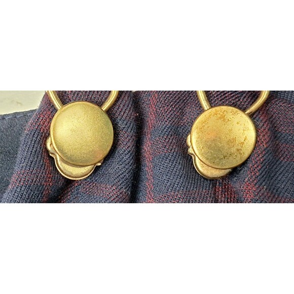 Forever 21 Maroon Black Plaid Jumper Short Dress Lined Full Front Zip Size L - Picture 5 of 7